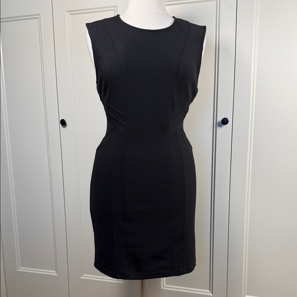 Forever 21 Black Textured Sheath Dress